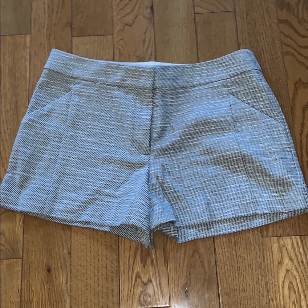 Blue and white knit shorts